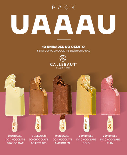 Pack UAU Callebaut - 10 Picolés